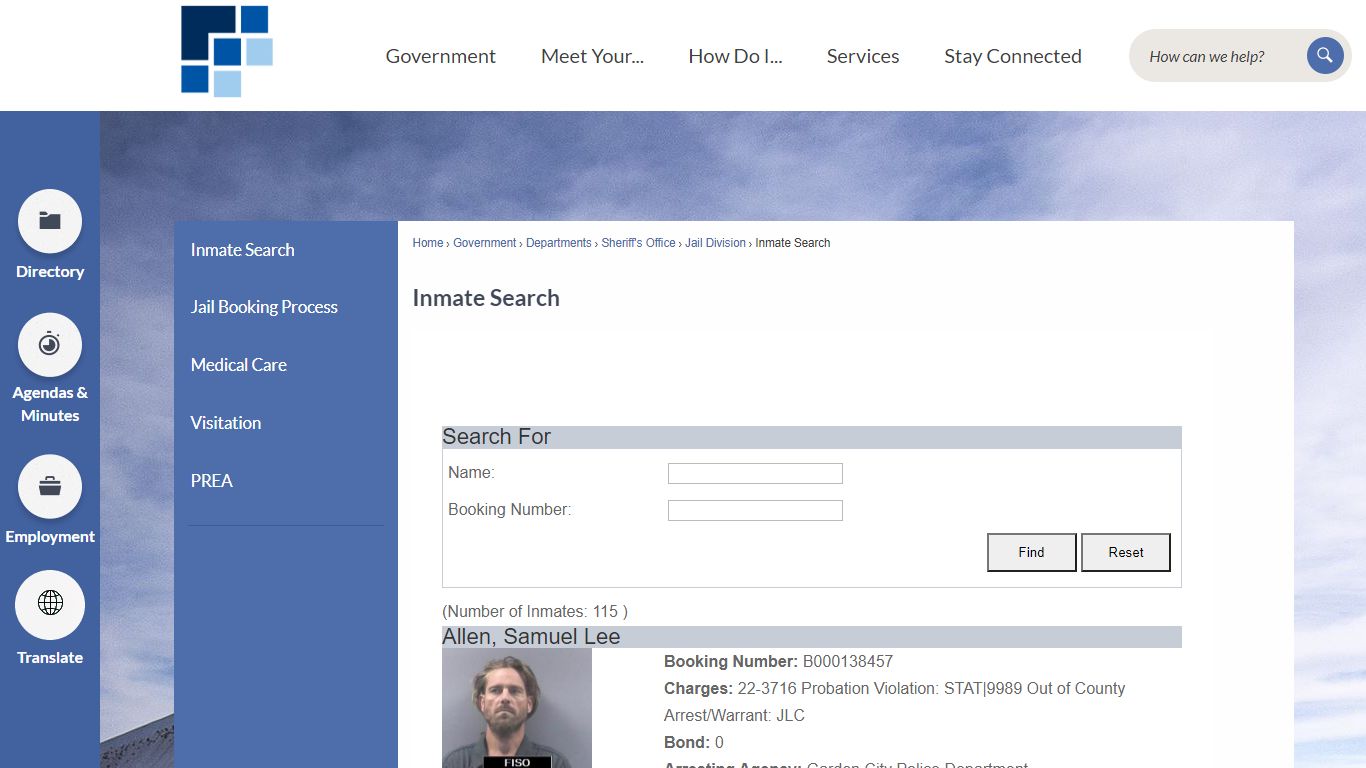 Inmate Search | Finney County, KS - Official Website